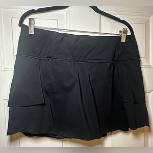 Athleta Womens Black Ruffled Momentum‎ Skort Large #54023.